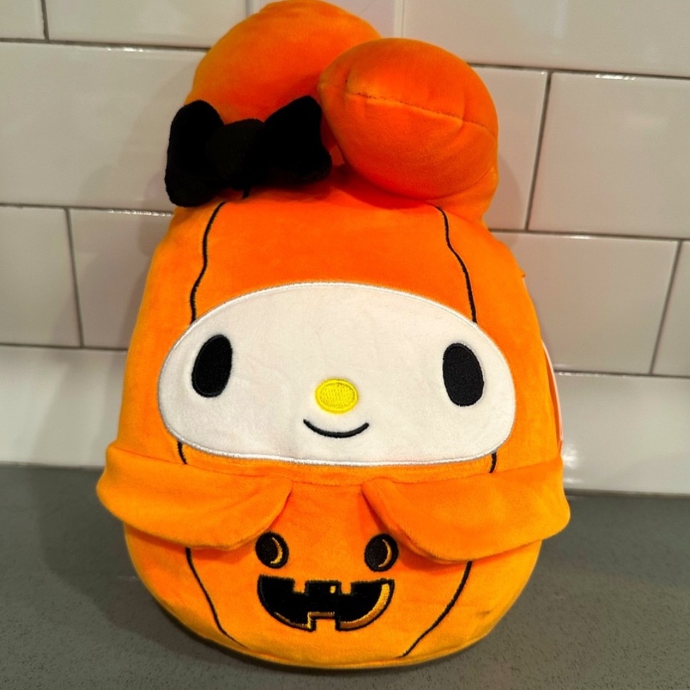 NEW MY MELODY 🐰 Pumpkin Sanrio Halloween Squad 2024 Original Squishmallows NWT